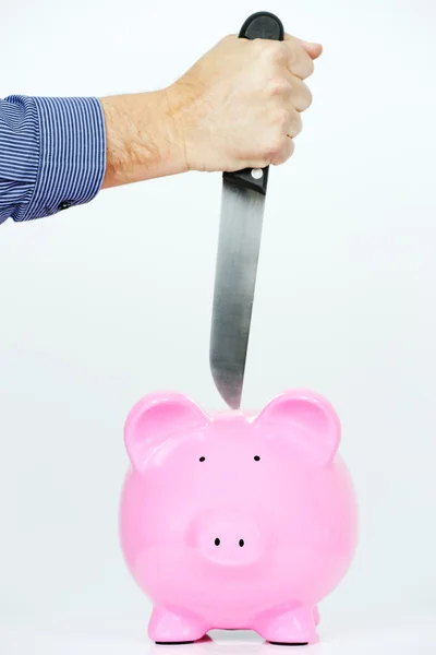 Cut the piggy — Stock Photo, Image