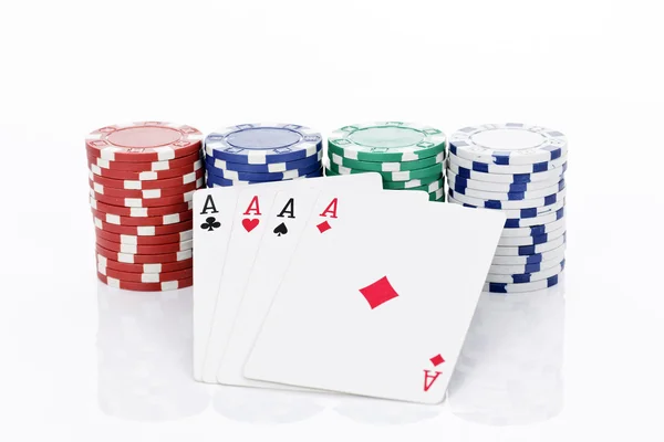 Four aces of a kind — Stock Photo, Image
