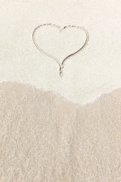 stock image Heart on sand