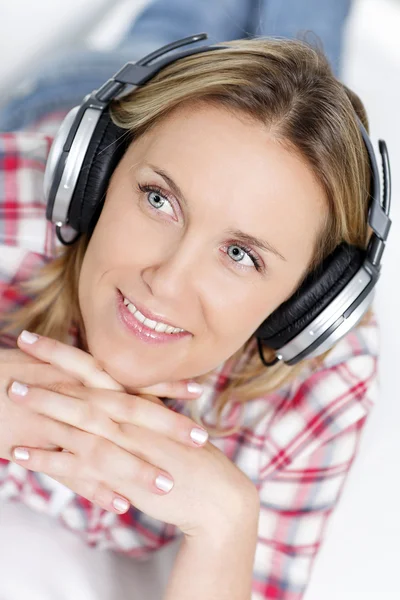 Music in headphone — Stock Photo, Image