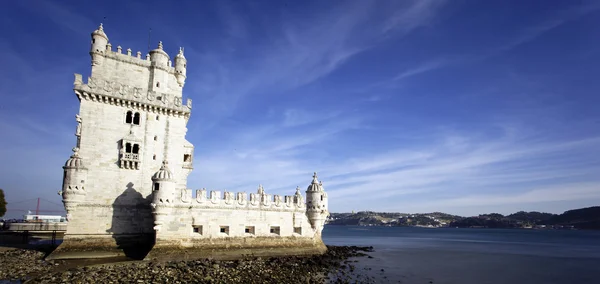 Panoramic view Tower of Belem — Stock Photo, Image