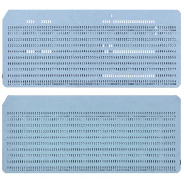 Punched card clipart