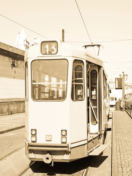 Bir tramvay — Stok fotoğraf