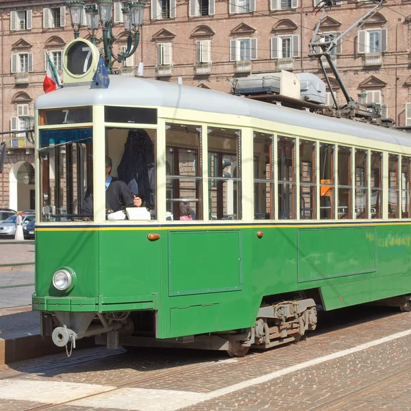 Staré tramvaje v Turíně — Stock fotografie