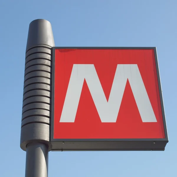 Signo del metro — Foto de Stock