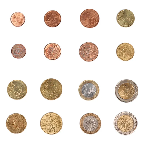 欧元硬币-法国 — 图库照片