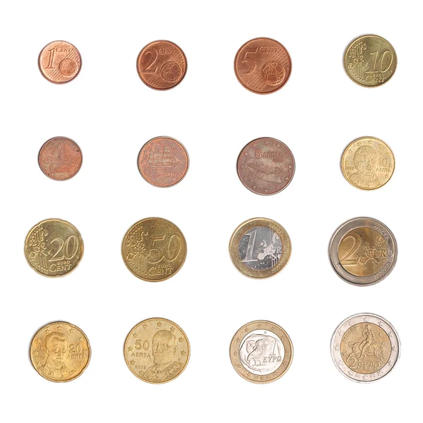 欧元硬币-希腊 — 图库照片