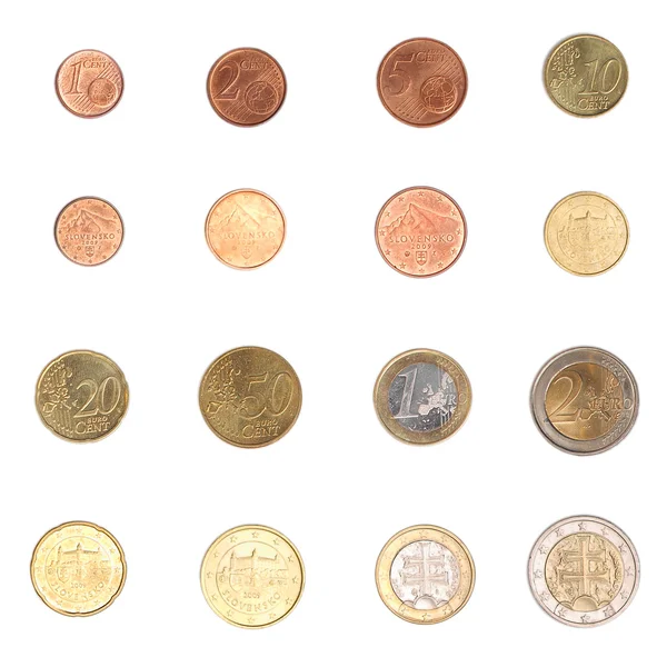 Monety euro - Słowacja — Zdjęcie stockowe