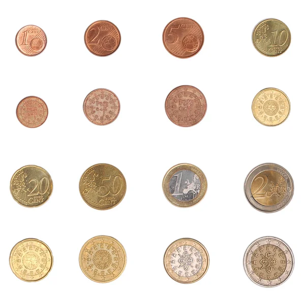 欧元硬币-葡萄牙 — 图库照片