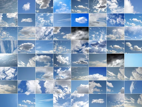 Μπλε ουρανό κολάζ — Φωτογραφία Αρχείου