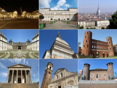 Turin landmarks clipart