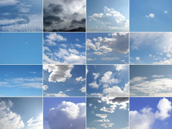 青い空のコラージュ — ストック写真