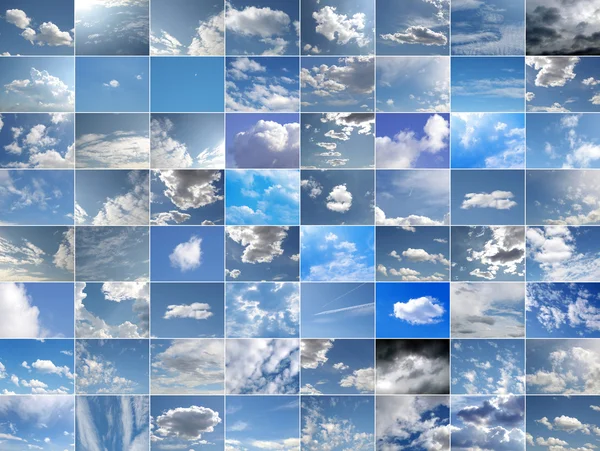 Collage cielo azul — Foto de Stock