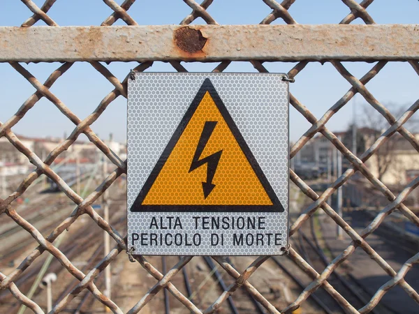 Elektrik çarpması işareti — Stok fotoğraf
