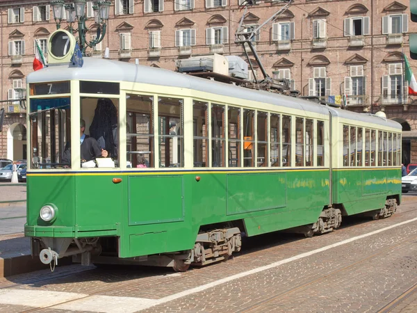 Vieux tramway à Turin — Photo
