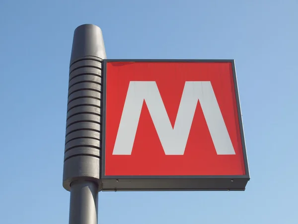 Signo del metro — Foto de Stock