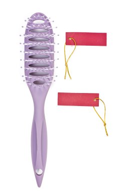 beyaz üzerinde izole saç fırçası