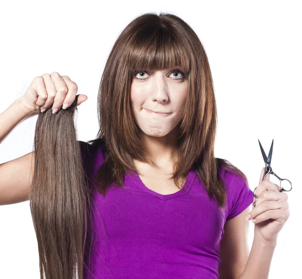 Vesztes haj nő — Stock Fotó