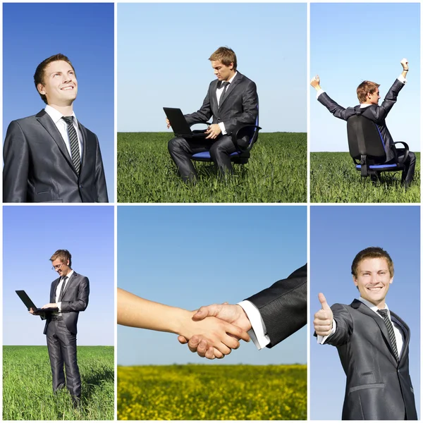 Business collage young successful man — Stock Photo, Image