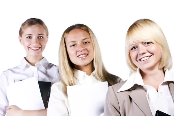 Groupe de trois femmes d'affaires confiantes souriantes — Photo