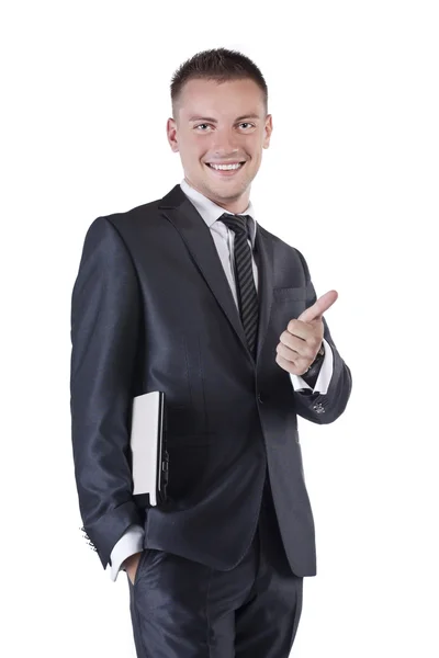 Porträt eines lächelnden jungen Geschäftsmannes — Stockfoto