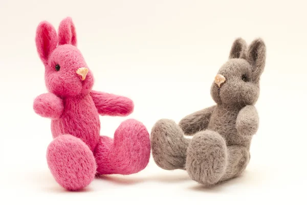 stock image Beautiful vintage plush bunny toy