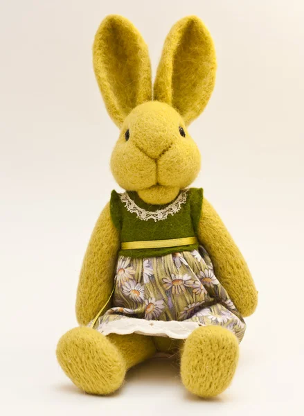 stock image Beautiful vintage plush bunny toy