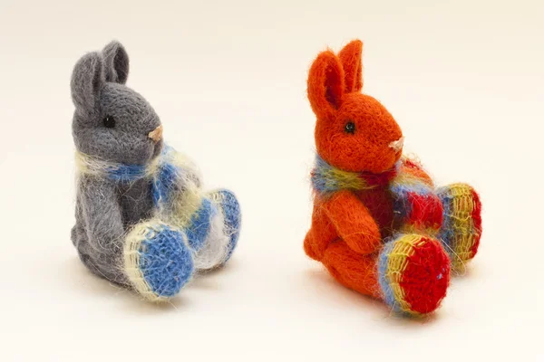 Beautiful vintage plush bunny toy — Stock Photo, Image