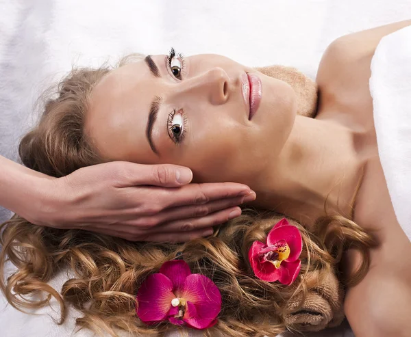 Beautiful woman in spa salon Royalty Free Stock Images