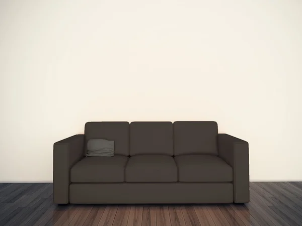 Minimal interior with single chair — Stock Photo, Image