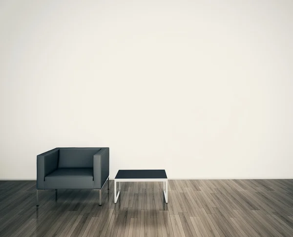 Interior mínimo con sillón individual — Foto de Stock