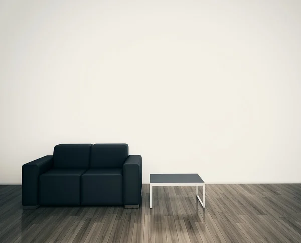 Minimal interior with single chair — Stock Photo, Image