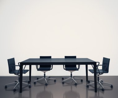 minimal modern iç ofis masa ve sandalyeler