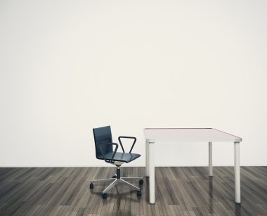 minimal modern iç ofis masa ve sandalye