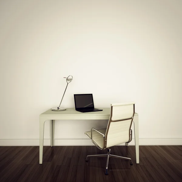 Moderna mesa interior de oficina y sillas —  Fotos de Stock