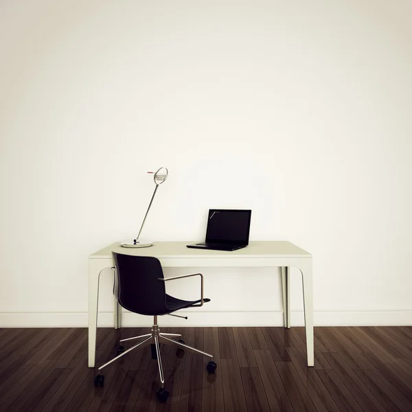 현대 인테리어 사무실 테이블 및의 자 — 스톡 사진