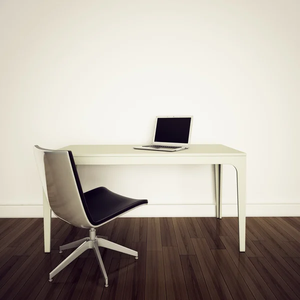 Modern interiör kontor bord och stol — Stockfoto