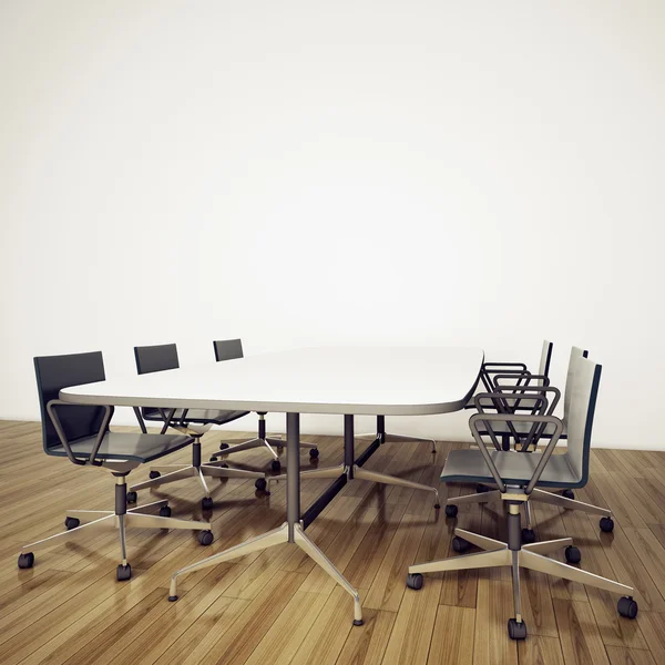 Minimal modern interior office table and chairs — Stock Photo, Image