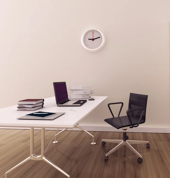 Table et chaise de bureau intérieur moderne — Photo