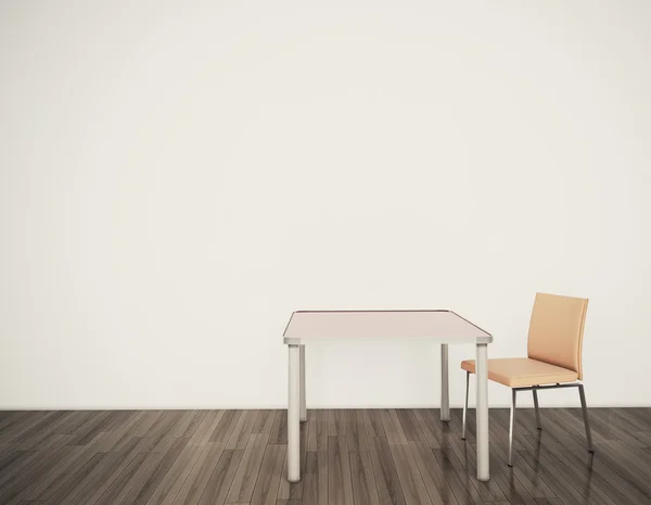 Mesa de oficina interior moderna y silla —  Fotos de Stock