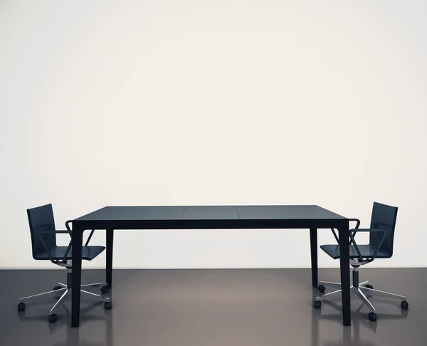 Minimal σύγχρονο εσωτερικό γραφείο τραπέζι και καρέκλες — Φωτογραφία Αρχείου