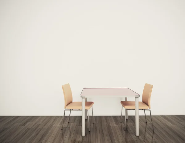 最小的现代室内办公桌子和椅子 — 图库照片