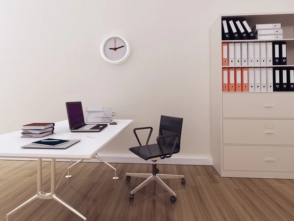 Minimale table et chaises de bureau modernes — Photo