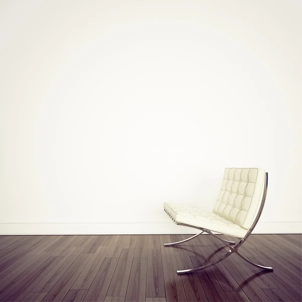 白色扶手椅的房间 — 图库照片#