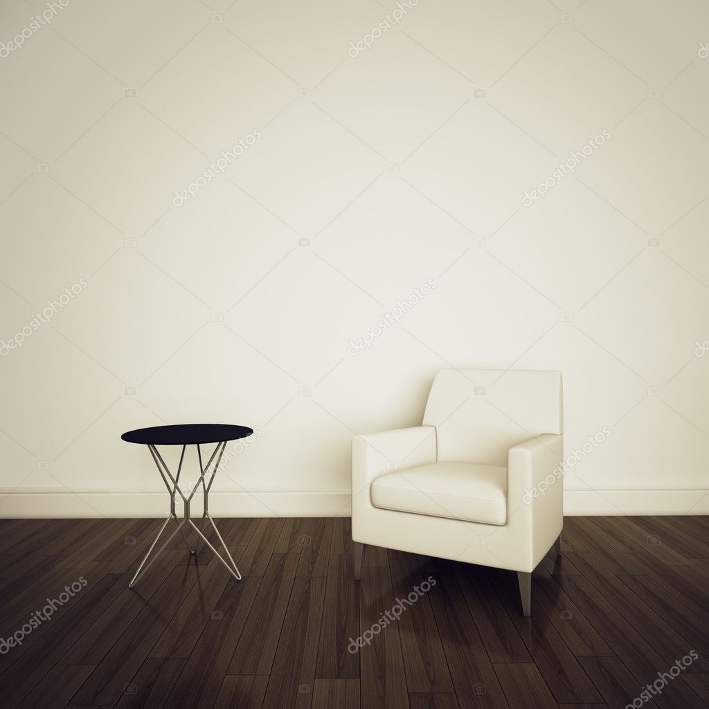 Minimal modern iç koltuk ve masa — Stok Foto © 876896789 9887185
