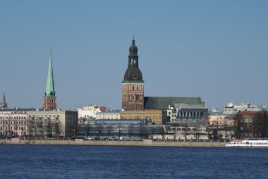 Panorama of Old Riga clipart