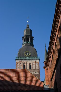 Riga dome in old Riga clipart