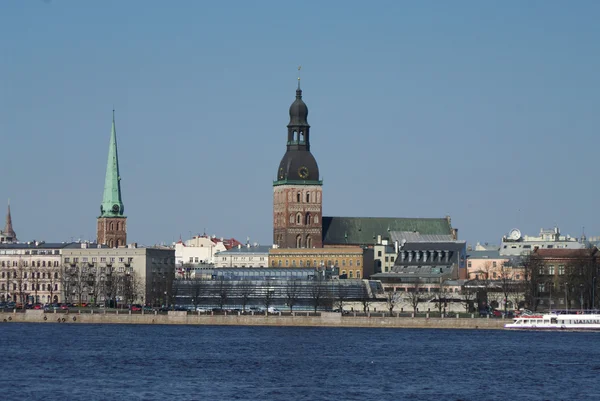 A Riga óvárosában panoráma Stock Kép