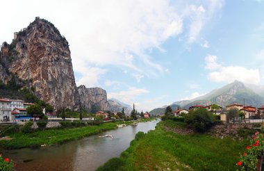 Panoramic view of Arco, Trentino, North-Italy clipart