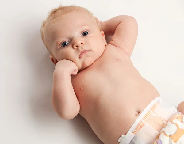两个月大男婴的肖像 — 图库照片
